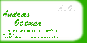 andras ottmar business card